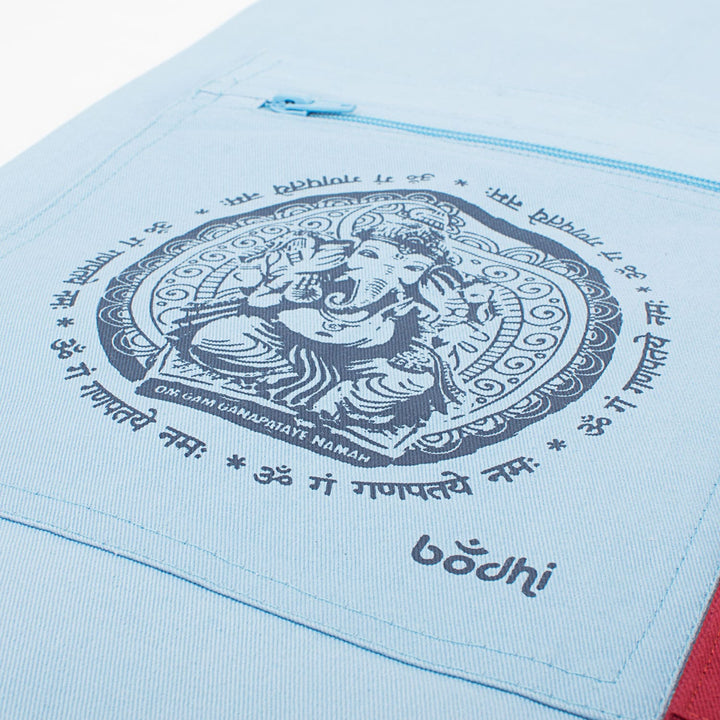 dettaglio stampa Ganesh su custodia cotone yoga