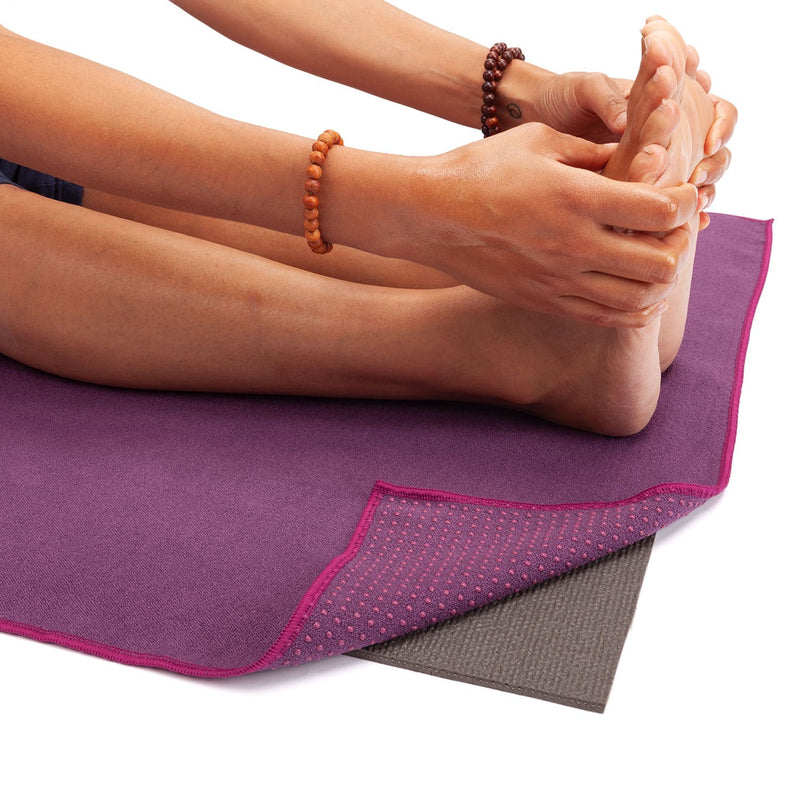 Grip yoga towel asciugamano usato su tappetino