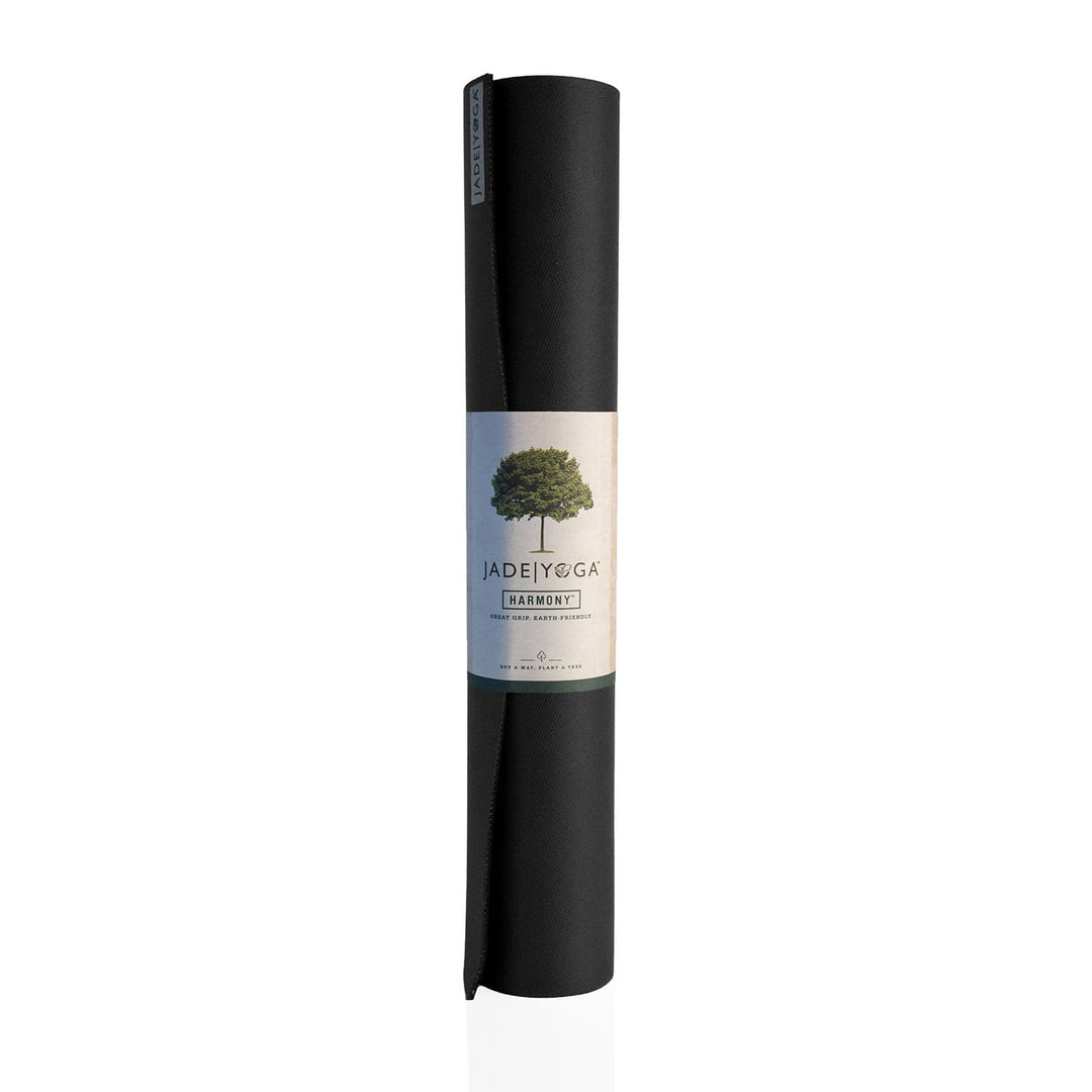 Tappetino ecologico yogamat Jade Harmony 5 mm gomma naturale  nero arrotolato