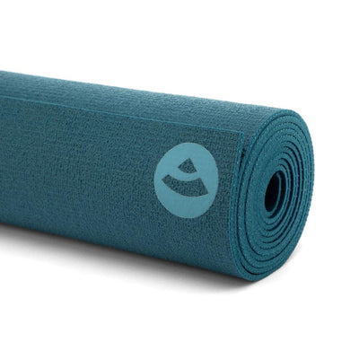 kailash tappetino yoga dinamico 3mm blu petrolio zoom logo