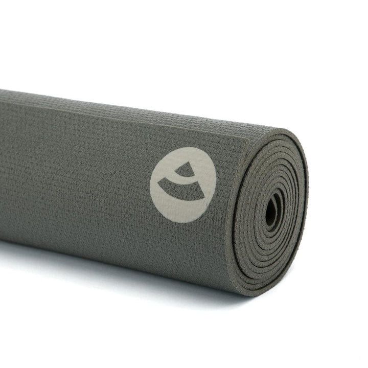 kailash tappetino yoga 3mm antracite arrotolato dettaglio superficie