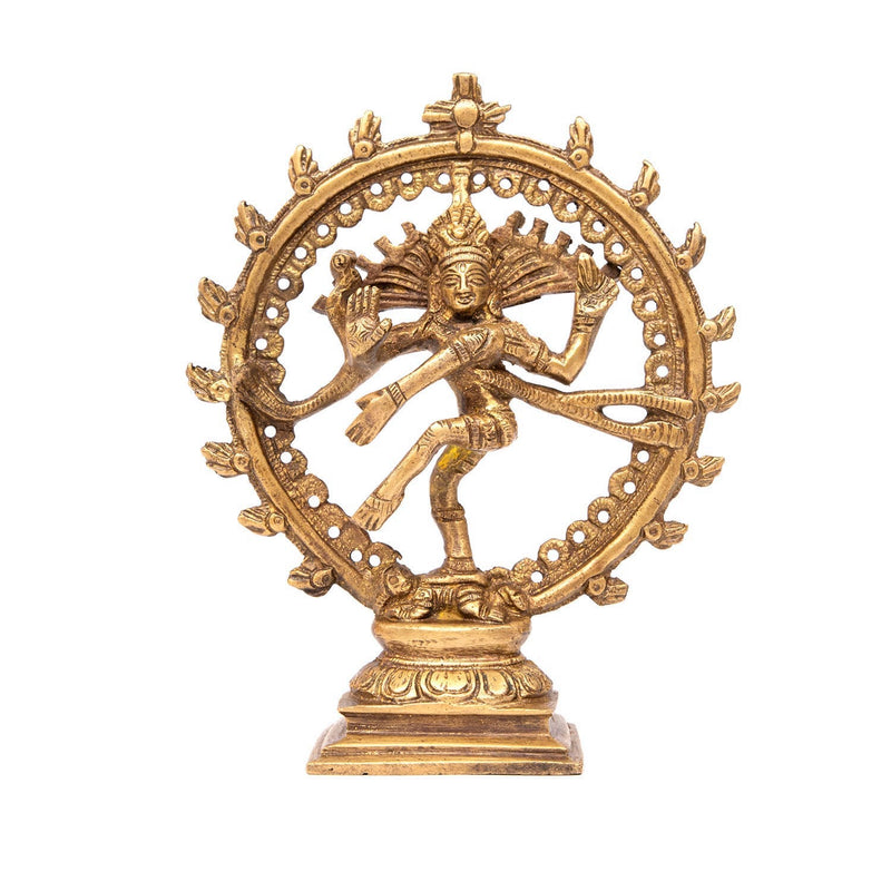 NATARAJ statua in ottone - 14 cm - Shiva nella danza cosmica