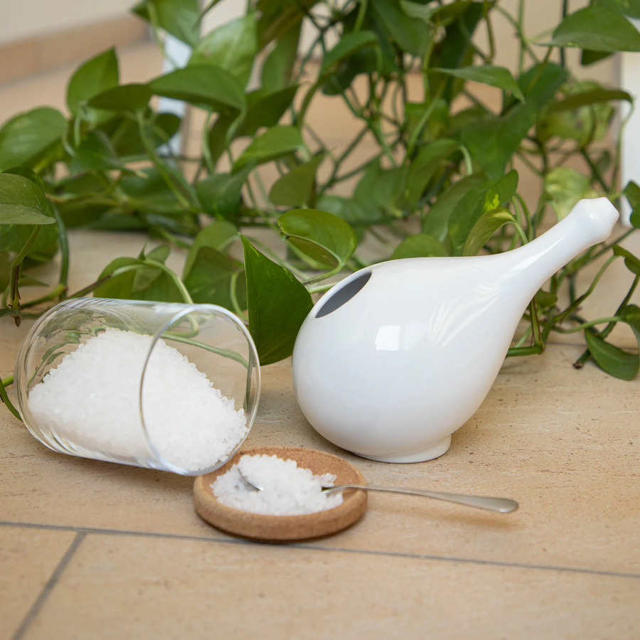 Neti pot o LOTA in ceramica 400ml per lavaggio nasale con sale