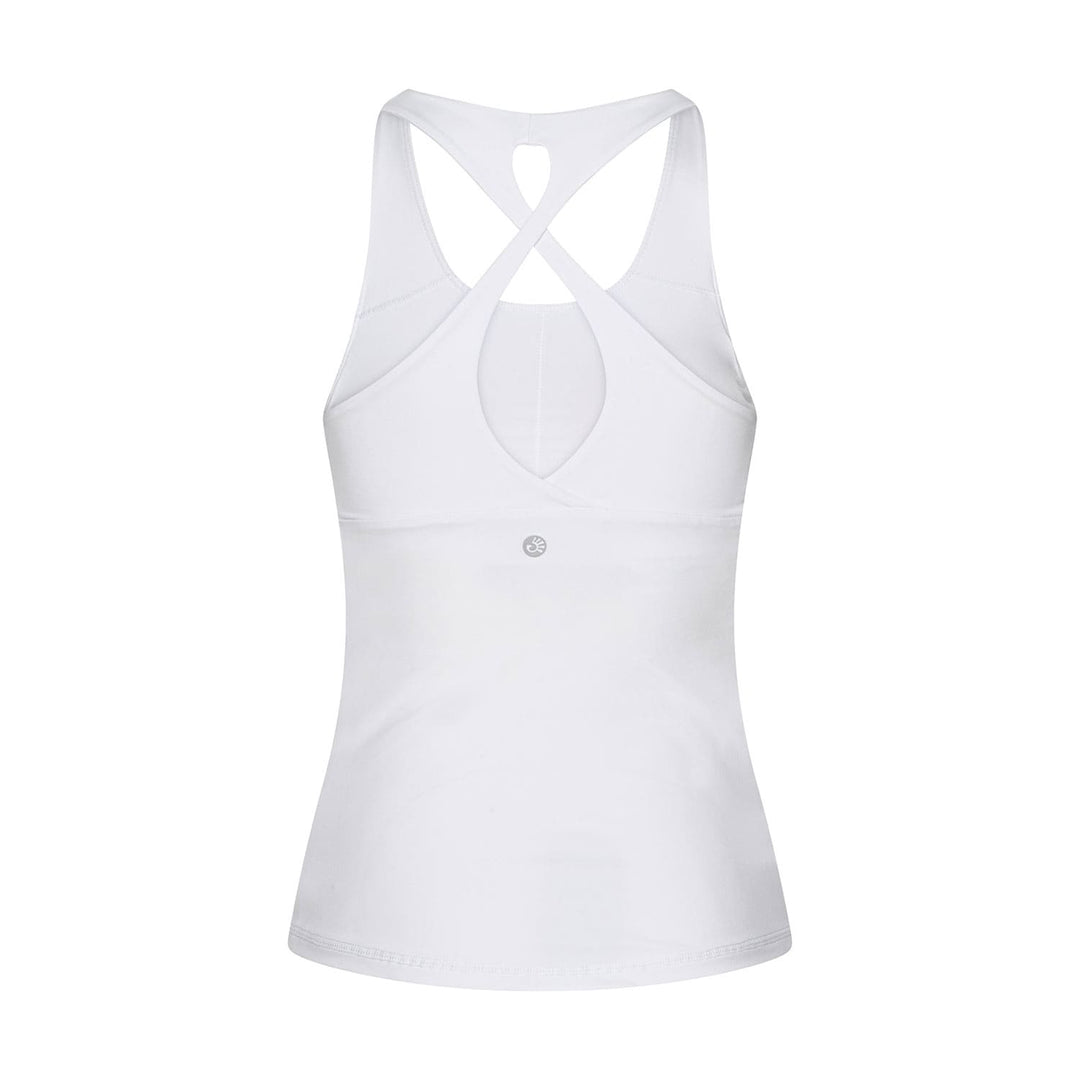 Top Niyama 'crossed back' con reggiseno integrato bianco back