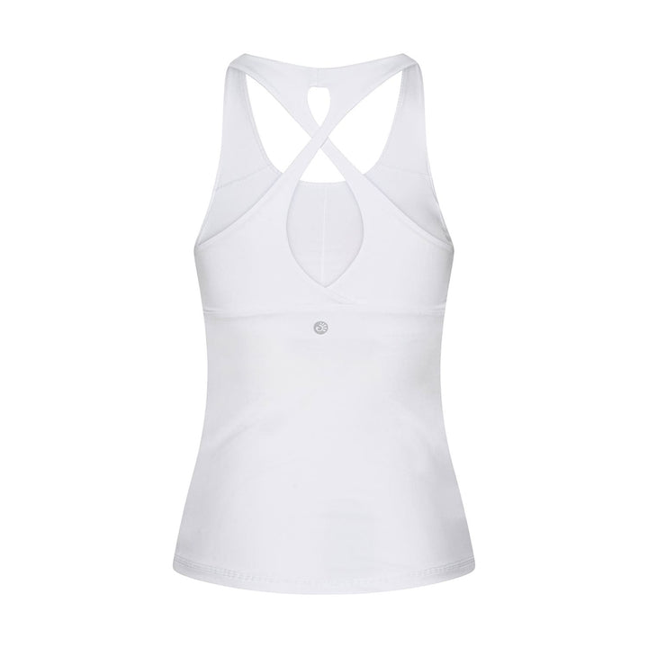 Top Niyama 'crossed back' con reggiseno integrato bianco back