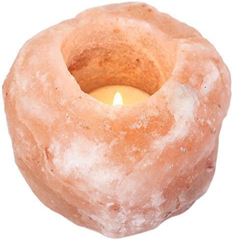 Porta lumino o candela in sale rosa  hmalayano