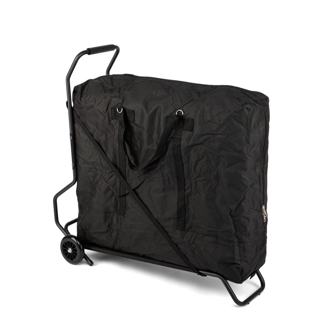 Carrello trasporto lettino massaggio, con lettino.