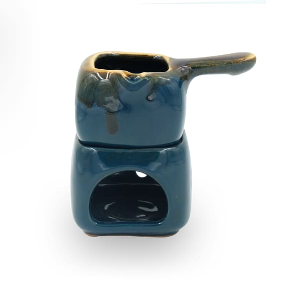 Scalda olio in due parti in ceramica