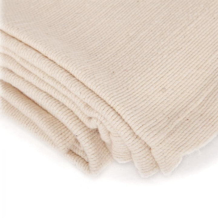 shavasana coperta yoga in puro cotone  ecru zoom tessuto