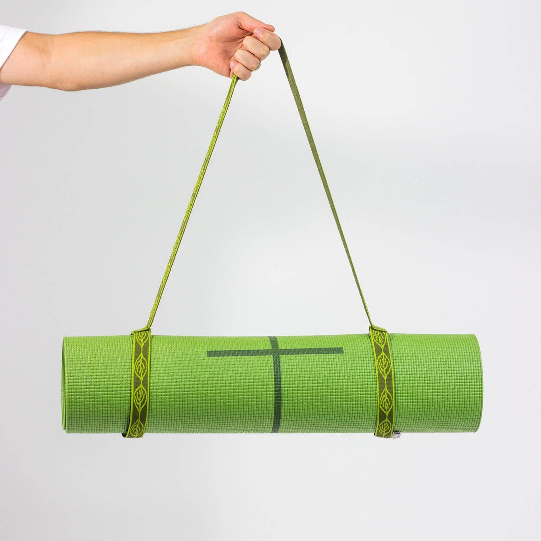 Yogastrap floreale a spalla verde