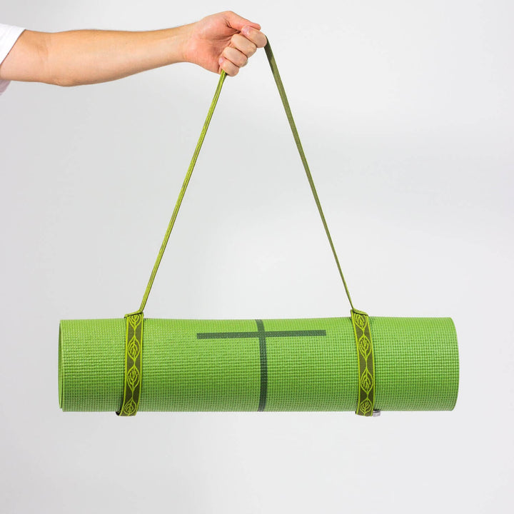 Yogastrap floreale a spalla verde