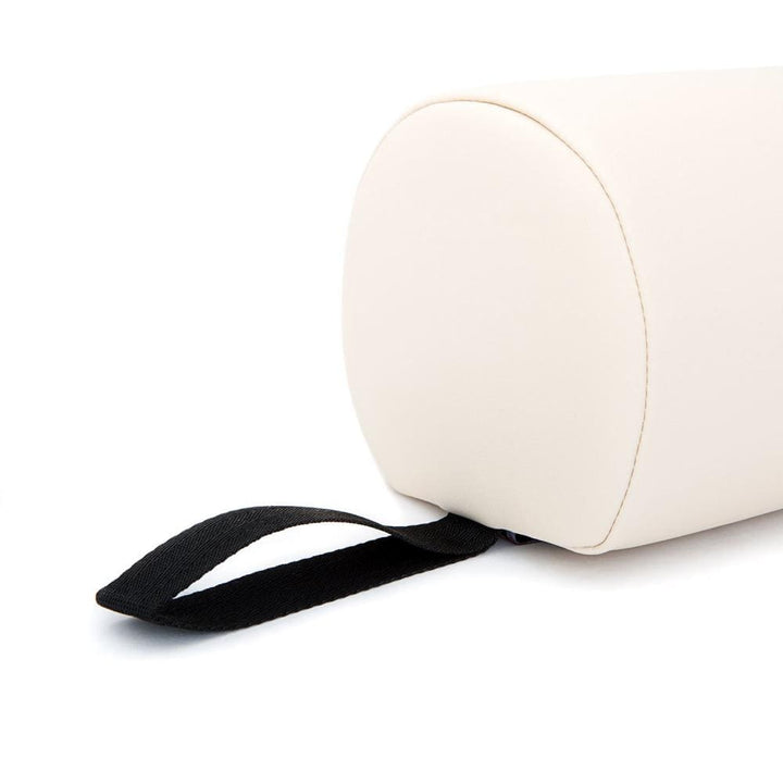 Cuscino di supporto rotondo per 3/4 per sostenere gambe sotto ginocchio o caviglie su lettino da massaggio,  maniglia