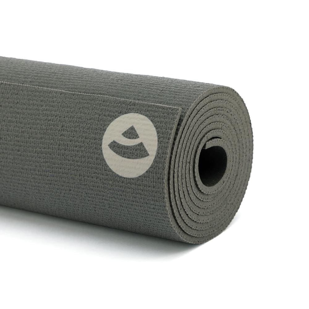 yogamat rishikesh antracite arrotolato con logo