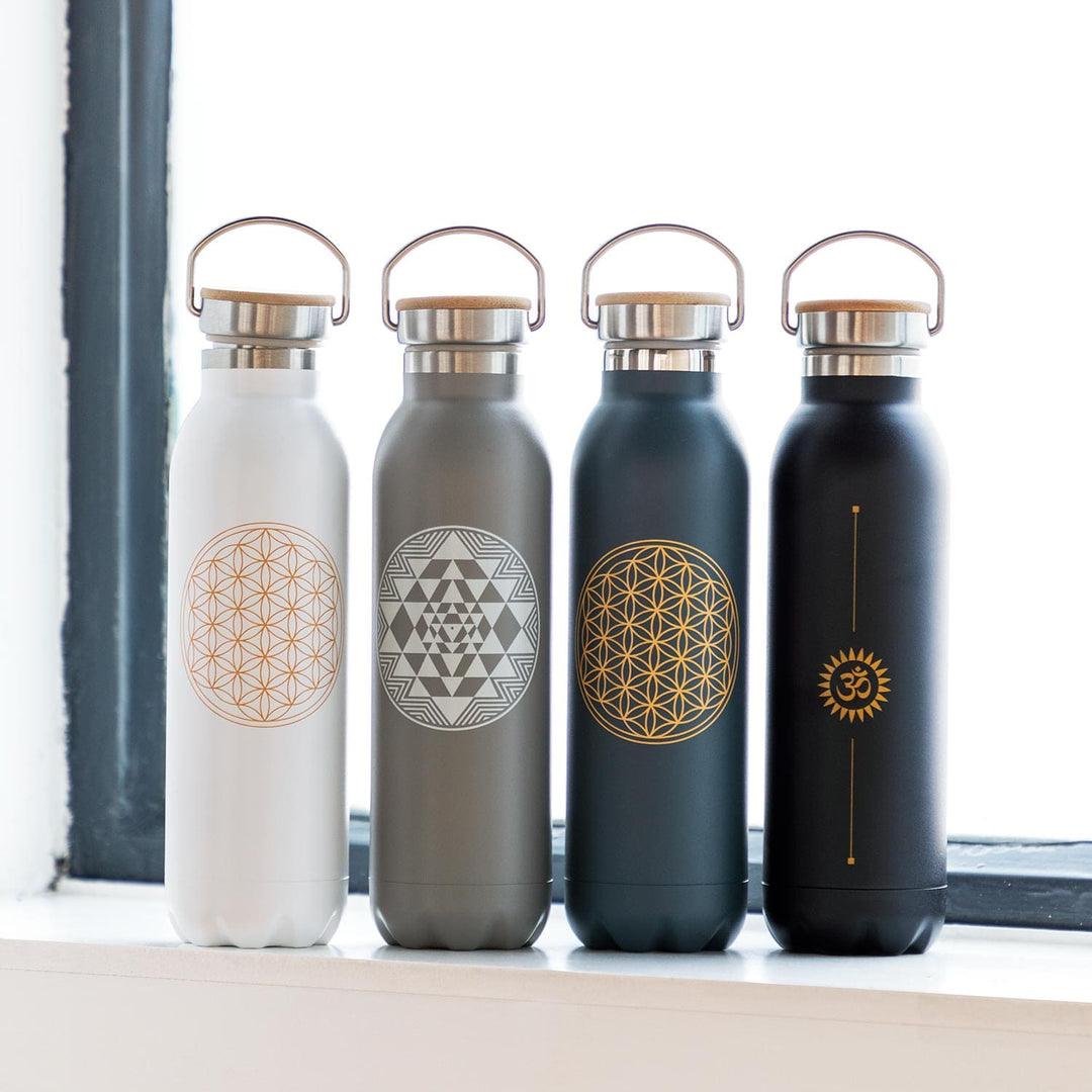 Termos 600ml in acciaio inox per Yoga-meditazione-pilates con disegni e colori vari Bodhi