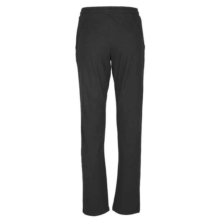 Pantalone yoga STRAIGHT CUT cotone BIO cordino in vita nero back