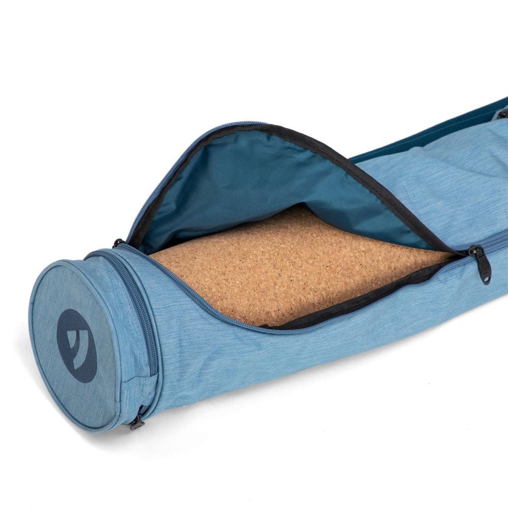 Borsa porta tappetino yoga ASANA 70cm, impermeabile, ampia apertura celeste