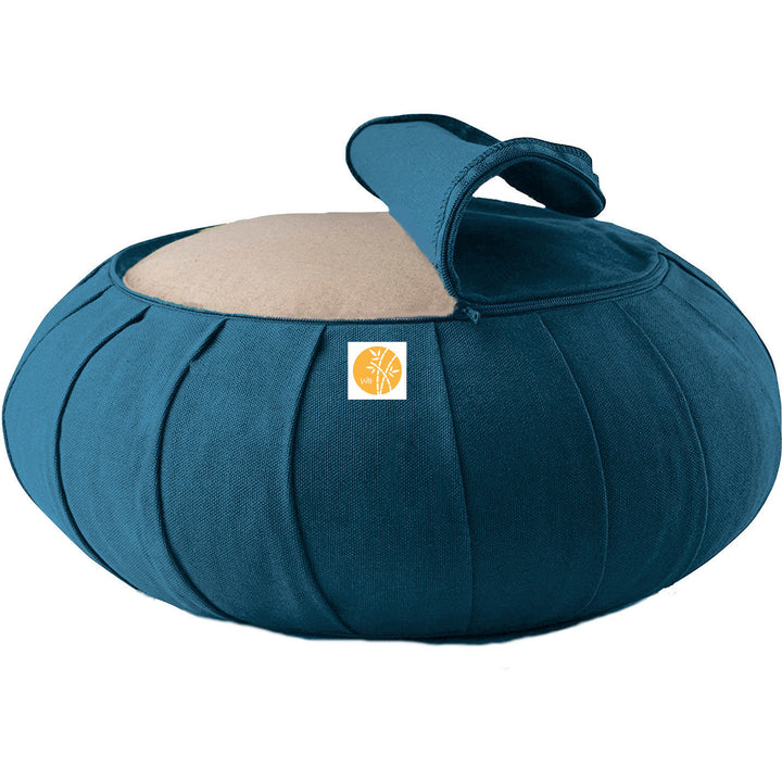 cuscino meditazione zafu sfoderabile petrolio